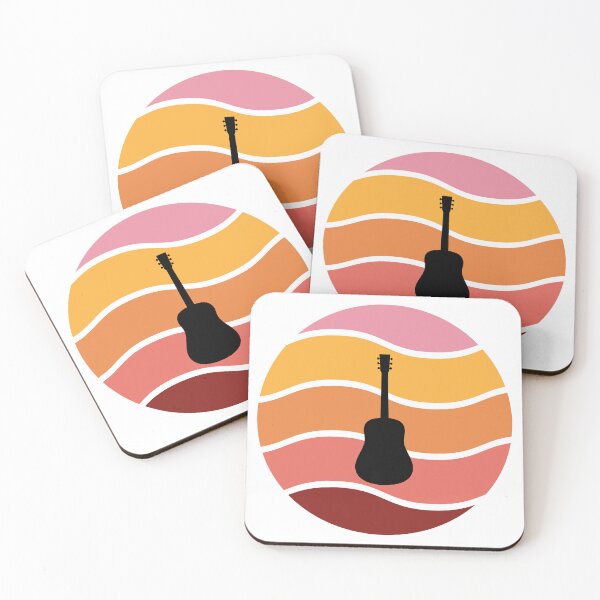 Item preview, Retro Sunset Acoustic Guitar Silhouette designed and sold by JPareDesign.