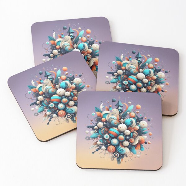 Item preview, Advent Christmas abstract Christmas ornaments digital illustration designed and sold by JaroDesign2023.