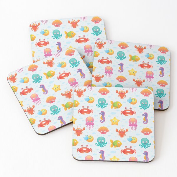 Item preview, Cute Lil Aquatics Seahorse, Jellyfish, Fish, Crab, Octipus, Starfish, Nautalis  designed and sold by Pink Pineapple Works.