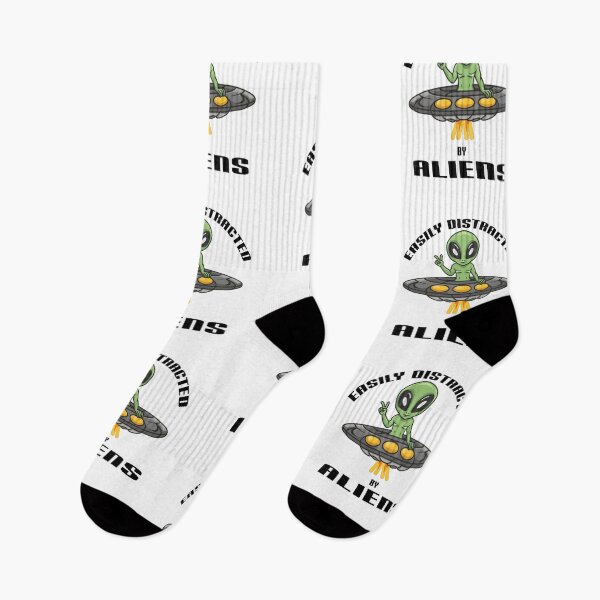 Item preview, Easily Distracted by Alien - A Cute UFO design designed and sold by Mindful-Designs.