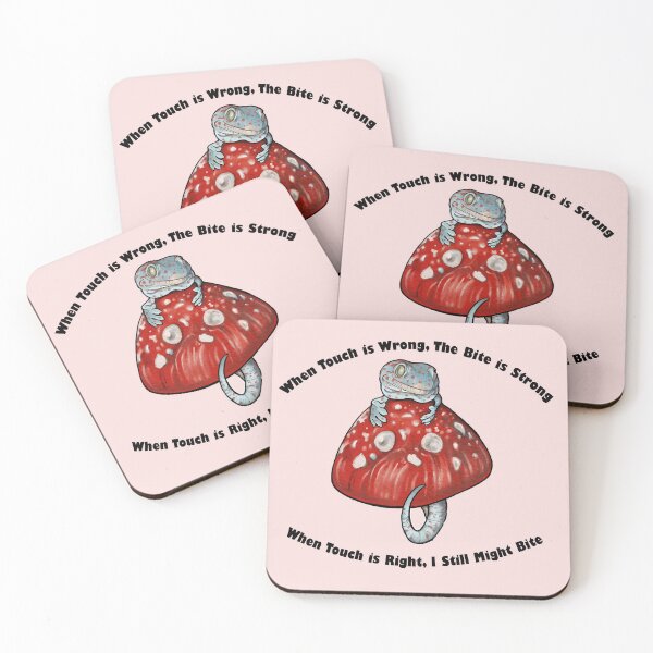 Item preview, Tokay Gecko Bite Cute Mushroom Art designed and sold by geckosofgaia.