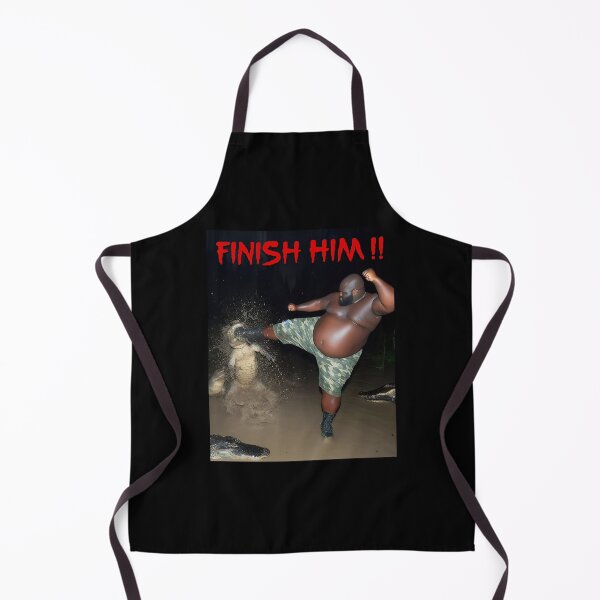 Item preview, Fat Black Guy Kicking Alligator Kick (Finish Him Gumbo Meme) designed and sold by fomodesigns.