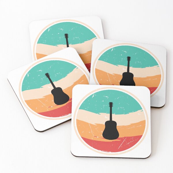 Item preview, Retro Sunset Acoustic Guitar Silhouette designed and sold by JPareDesign.