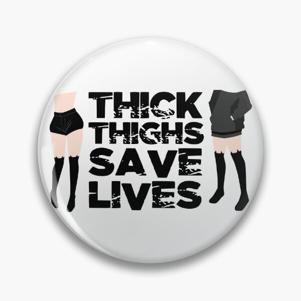 Item preview, Thick Thighs Save Lives Thigh High Anime Girl designed and sold by Gifts4Guitarist.