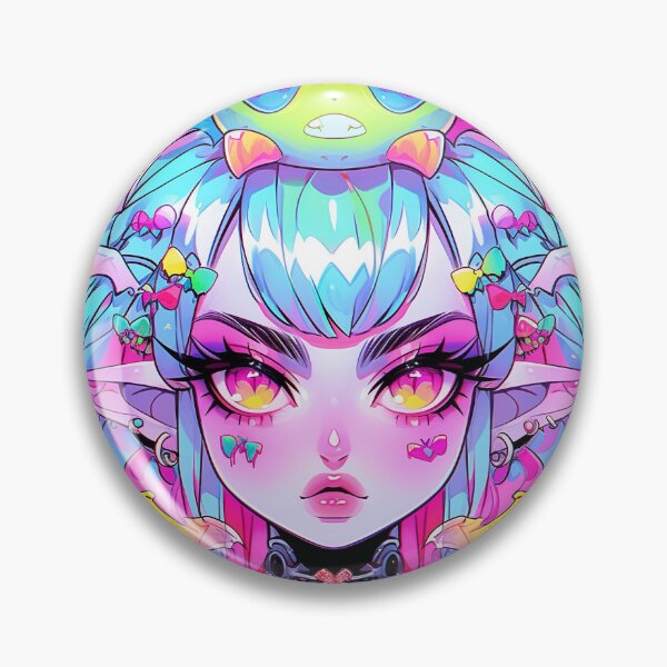 Item preview, Kawaii Bright Pastel Demon Creature and Anime Girl designed and sold by bubblegoth.