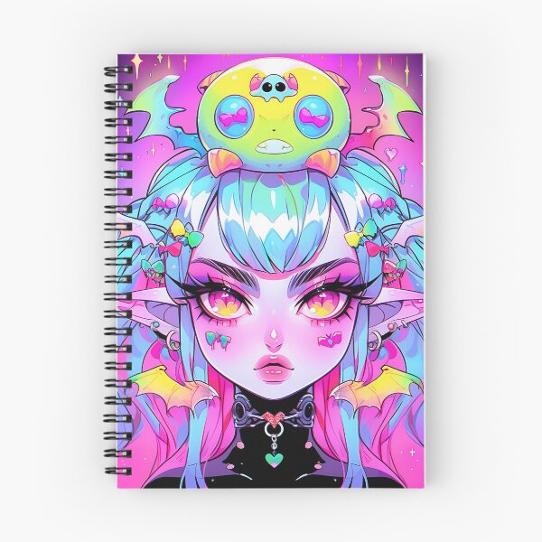 Item preview, Kawaii Bright Pastel Demon Creature and Anime Girl designed and sold by bubblegoth.