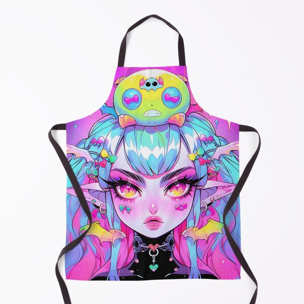 Item preview, Kawaii Bright Pastel Demon Creature and Anime Girl designed and sold by bubblegoth.