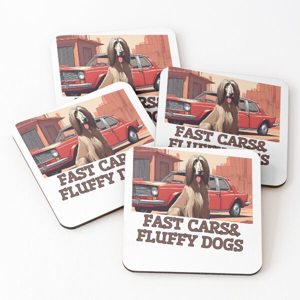 Item preview,  Afghan Hound Fast Cars & Fluffy Dogs designed and sold by GoodyPaws.
