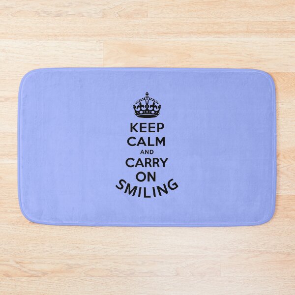 Item preview, Keep Calm and Carry on Smiling (Curved, Black text) designed and sold by InterestingImag.