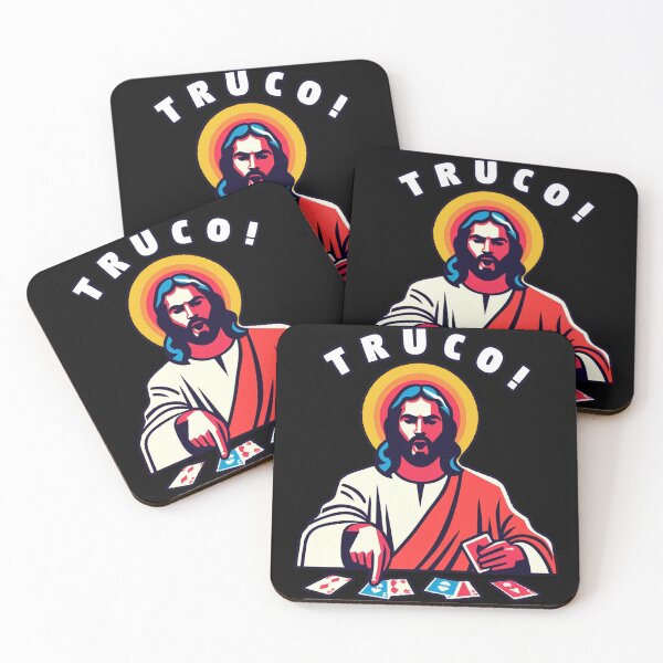Item preview, ¡Jesús jugando a las cartas, Truco! designed and sold by rwstamp.