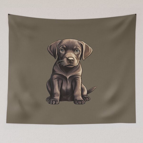 Item preview, Chocolate Labrador Retriever Puppy Dog Drawing designed and sold by meganohm.