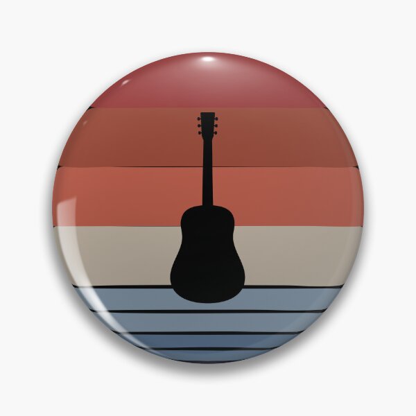 Item preview, Retro Sunset Acoustic Guitar Silhouette designed and sold by JPareDesign.