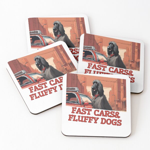 Item preview, Afghan Hound Fast Cars & Fluffy Dogs designed and sold by GoodyPaws.