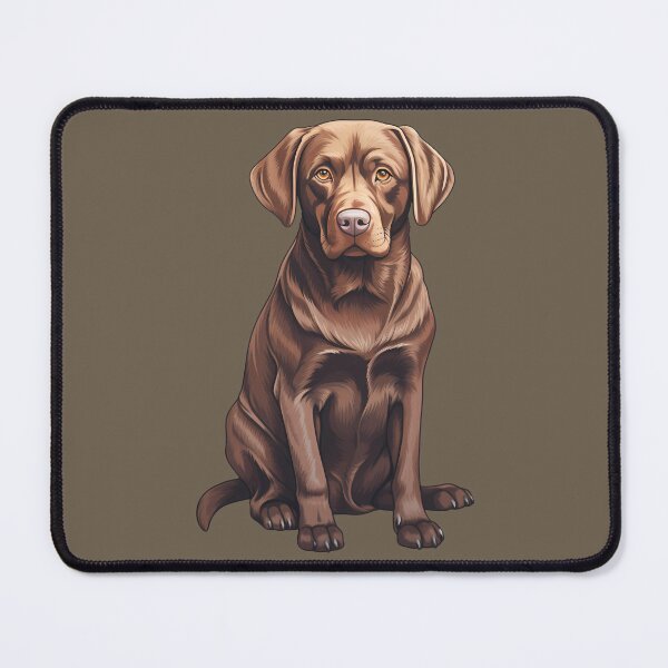 Item preview, Charming Chocolate Labrador Dog Illustration designed and sold by meganohm.
