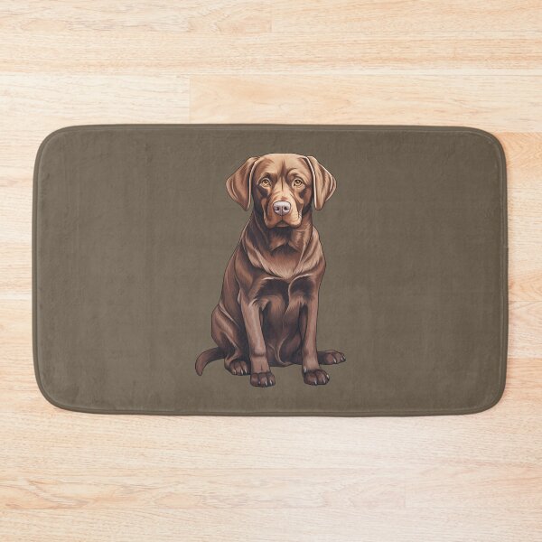 Item preview, Charming Chocolate Labrador Dog Illustration designed and sold by meganohm.