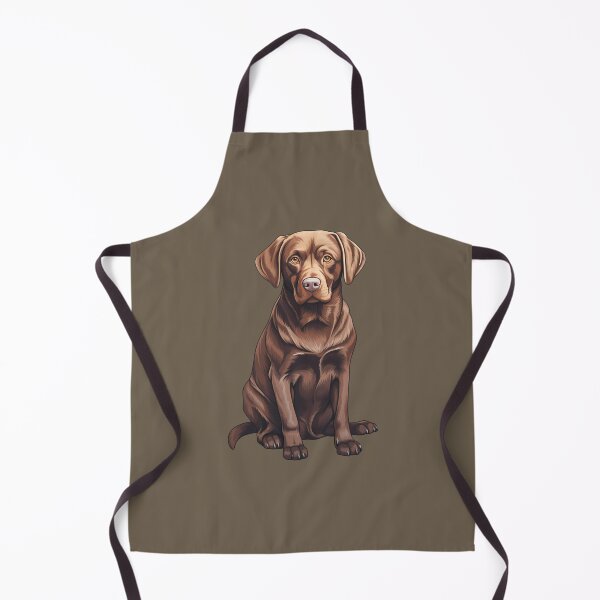 Item preview, Charming Chocolate Labrador Dog Illustration designed and sold by meganohm.