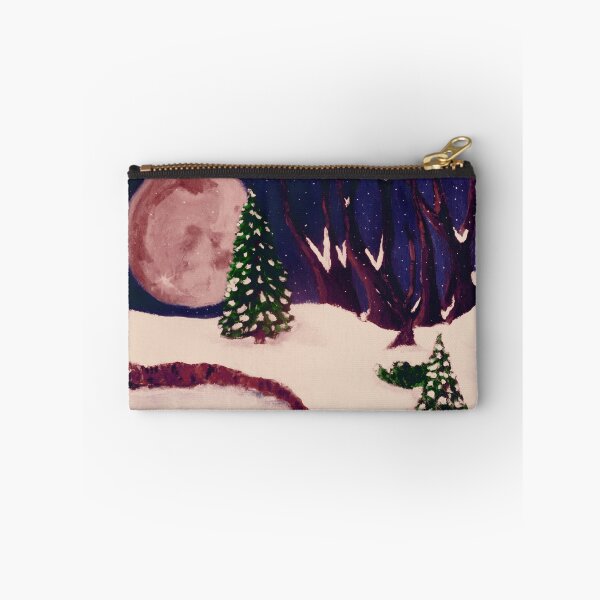 Item preview, December Moon art painting snow, moon and trees products designed and sold by Mzzart.