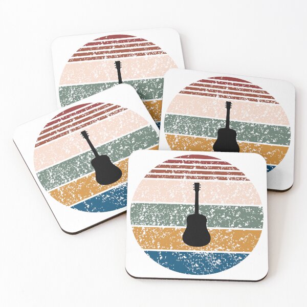 Item preview, Retro Sunset Acoustic Guitar Silhouette designed and sold by JPareDesign.