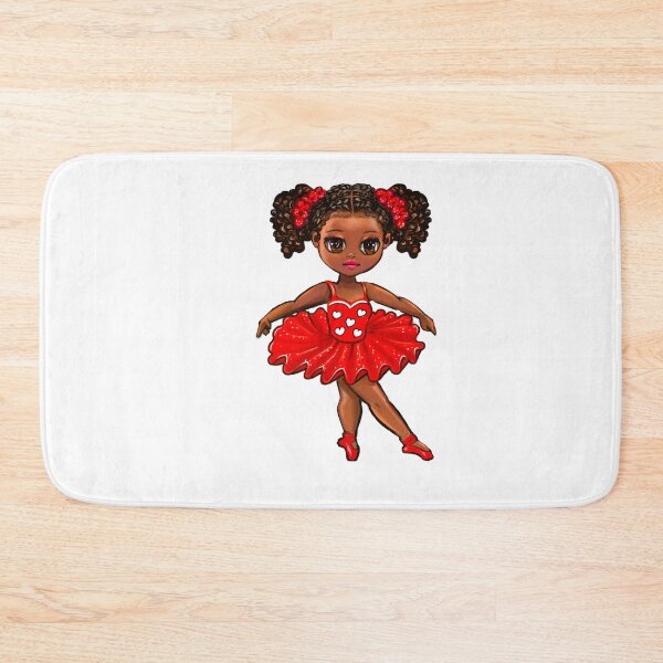 Item preview, Cute Black Girl Ballerina in Red Tutu | Young Dancer Art | African American Gifts designed and sold by Artonmytee.