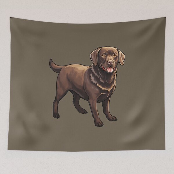 Item preview, Chocolate Labrador Retriever Puppy Dog Standing Drawing designed and sold by meganohm.