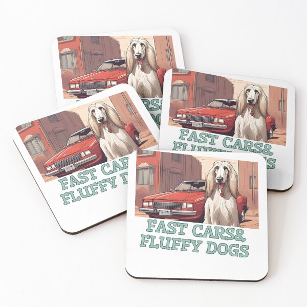Item preview, Afghan Hound Fast Cars & Fluffy Dogs designed and sold by GoodyPaws.