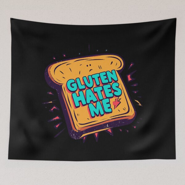 Item preview, Funny Gluten Hates Me designed and sold by TomFrontierArt.