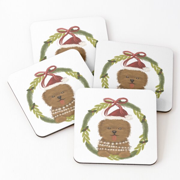 Item preview, Dog happy holiday Christmas illustration designed and sold by Nijntje03.