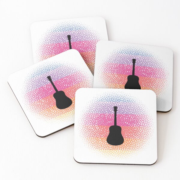 Item preview, Retro Sunset Acoustic Guitar Silhouette designed and sold by JPareDesign.