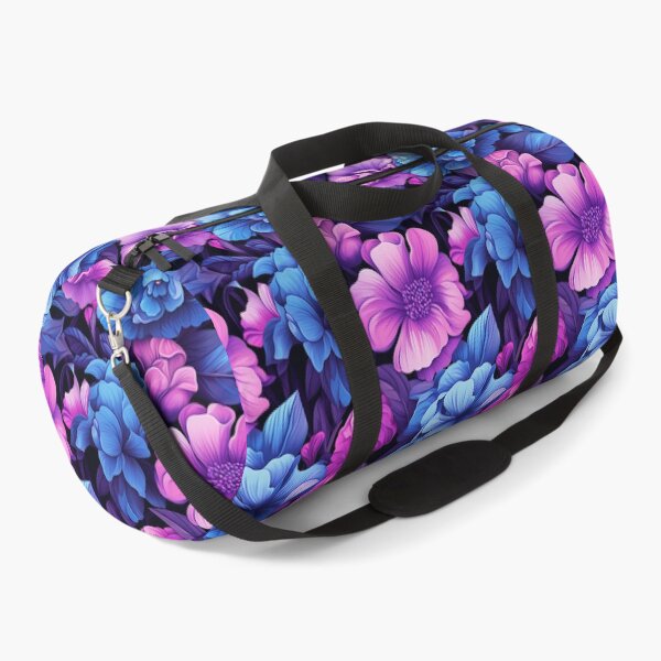 Item preview, Floral pattern with blue and purple flowers designed and sold by Kitty Nut House.