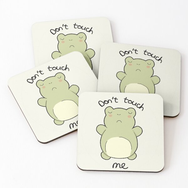 Item preview, Adorable mad frog with the text "Don't touch me", for people with touch aversion designed and sold by NeurodiverseTea.
