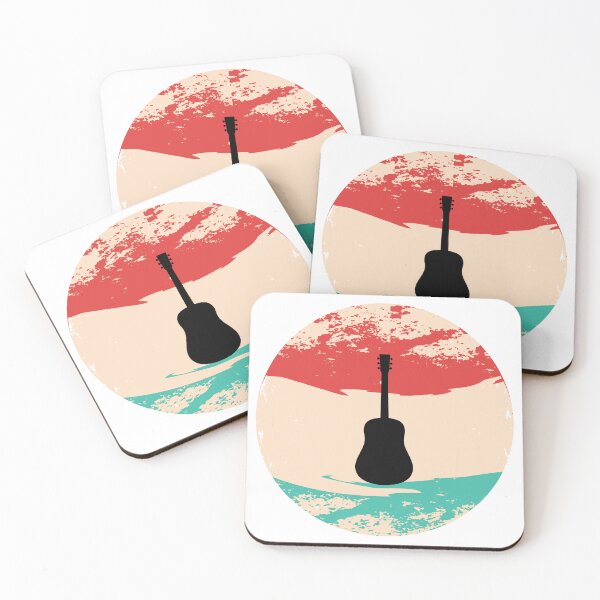 Item preview, Retro Sunset Acoustic Guitar Silhouette designed and sold by JPareDesign.