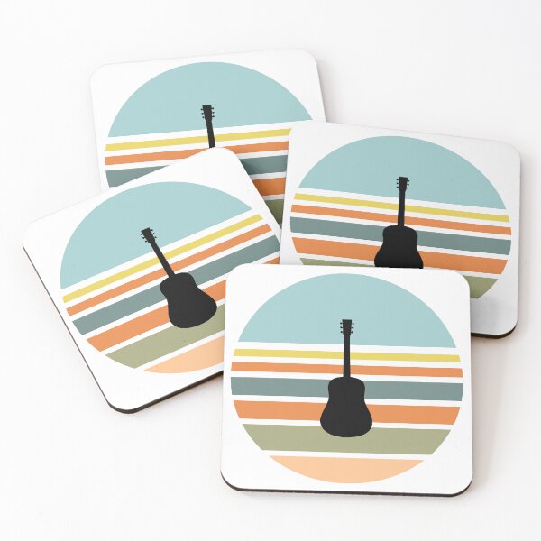 Item preview, Retro Sunset Acoustic Guitar Silhouette designed and sold by JPareDesign.