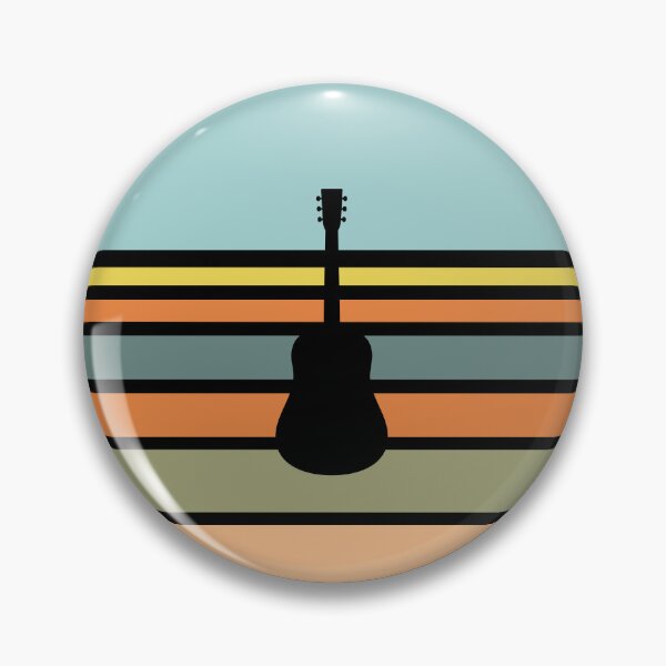 Item preview, Retro Sunset Acoustic Guitar Silhouette designed and sold by JPareDesign.