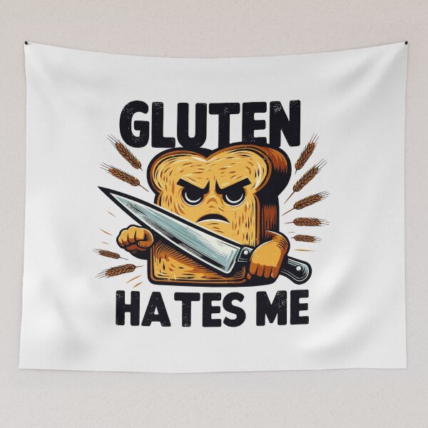 Item preview, Angry Gluten Hates Me  designed and sold by TomFrontierArt.