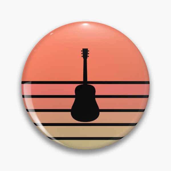 Item preview, Retro Sunset Acoustic Guitar Silhouette designed and sold by JPareDesign.
