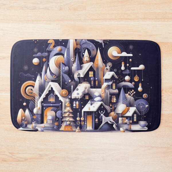 Item preview, Advent Christmas abstract nativity scene covered with snow digital illustration designed and sold by JaroDesign2023.