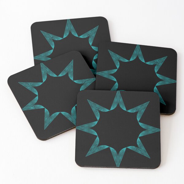 Item preview, Turquoise Stars on Black designed and sold by CushyNest.