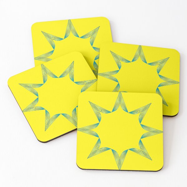 Item preview, Turquoise Stars on Bright Yellow designed and sold by CushyNest.