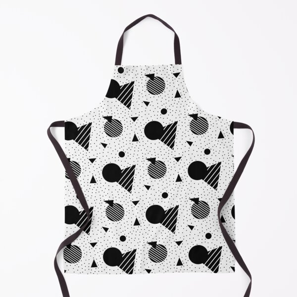 Item preview, Black White Monochrome Circles Triangles Stripes Dots Modern Graphic Bold Artistic80s Pop Culture Pattern designed and sold by PenguinForests.