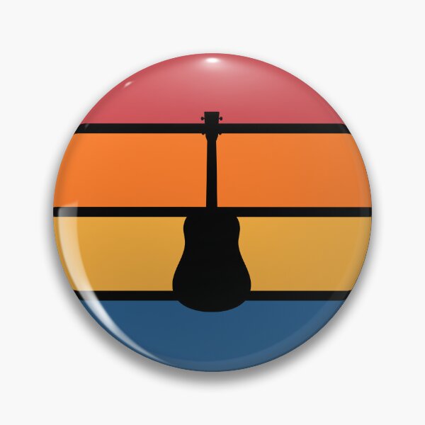 Item preview, Retro Sunset Acoustic Guitar Silhouette designed and sold by JPareDesign.