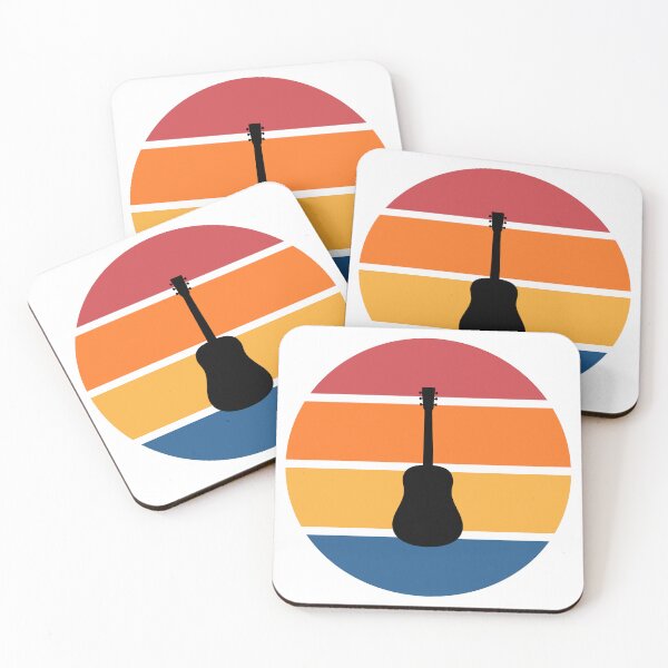 Item preview, Retro Sunset Acoustic Guitar Silhouette designed and sold by JPareDesign.