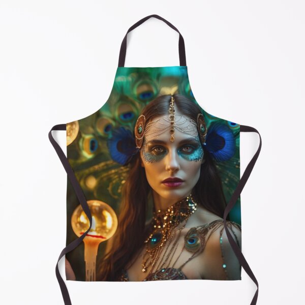 Item preview, Portrait of woman with peacock feathers designed and sold by jsebouvi.