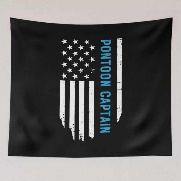 Item preview, American Flag Pontoon Captain designed and sold by Beezi Graphix.