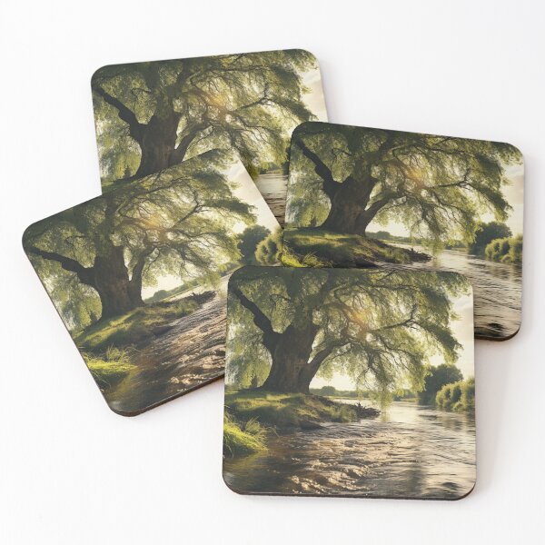 Item preview, Willow Tree on Riverbank designed and sold by Hartbecke.