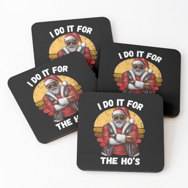 Item preview, African American Sarcastic Christmas I Do It For The Ho's Black Santa Claus designed and sold by elvisg03.
