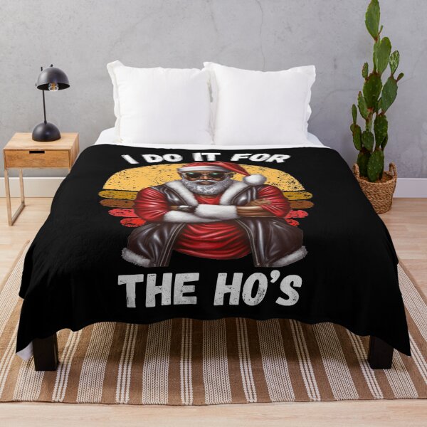 Item preview, African American Sarcastic Christmas I Do It For The Ho's Black Santa Claus designed and sold by elvisg03.