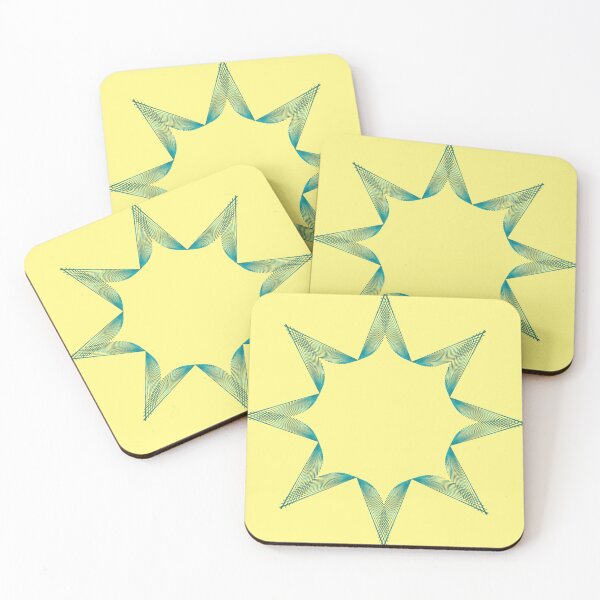 Item preview, Turquoise Stars on Light Yellow designed and sold by CushyNest.