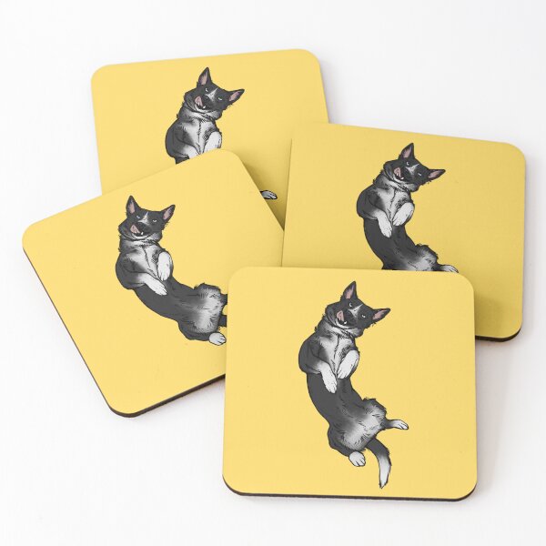 Item preview, Blue eyed Border collie silly (yellow background) designed and sold by Petcetera.