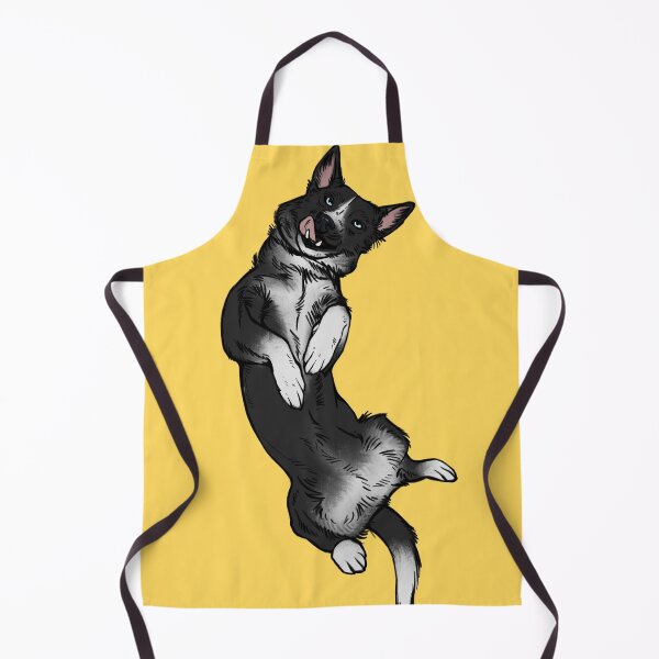Item preview, Blue eyed Border collie silly (yellow background) designed and sold by Petcetera.