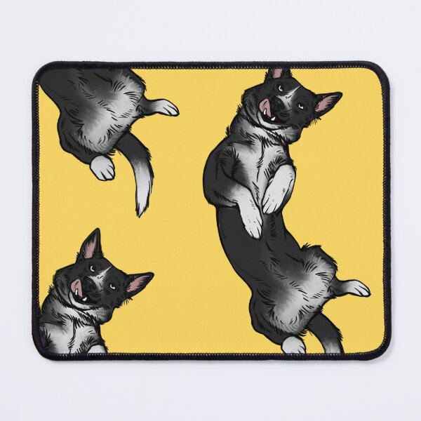 Item preview, Blue eyed Border collie silly (yellow background) designed and sold by Petcetera.